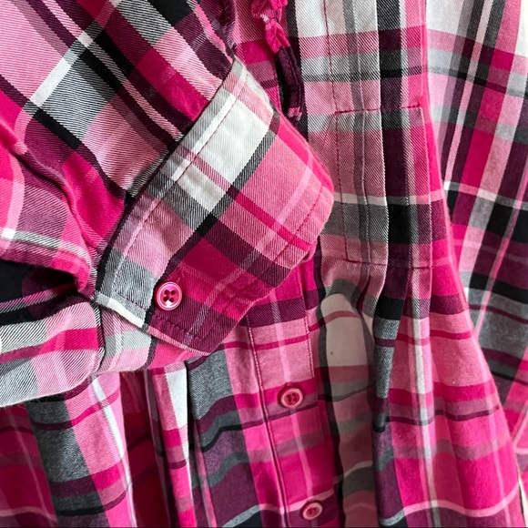 3 FOR $30 DEAL💥 Jones New York Pink Plaid Tunic Blouse Plus Size 3X - Picture 9 of 10